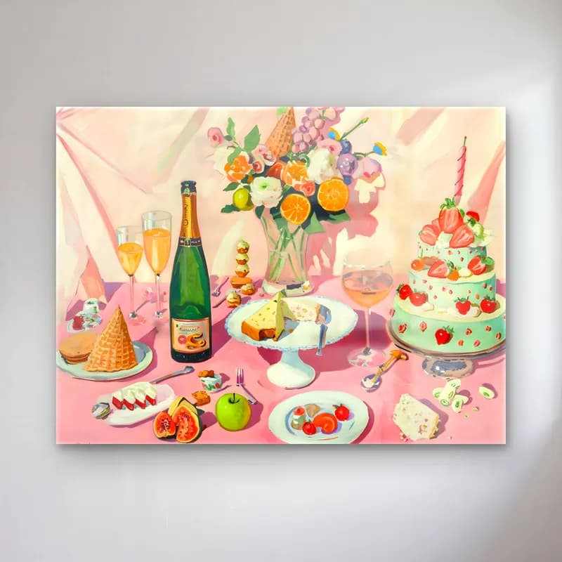 Pastel Tatlılar No. 2 cam tablo — Pastel Tatlılar No. 2 — pastel tatlılar