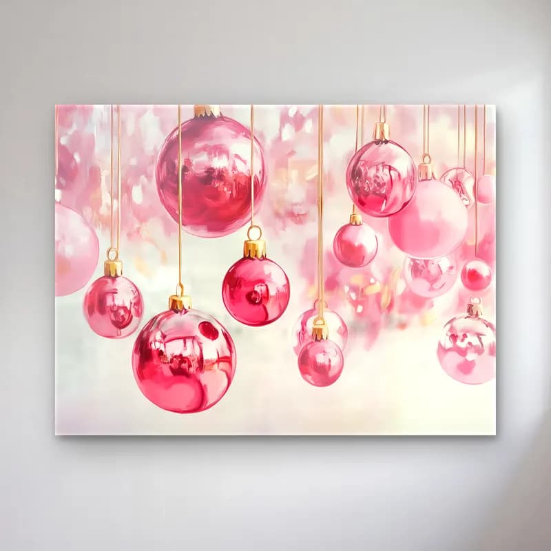 Pastel Yılbaşı Süsleri No. 4 cam tablo — Pastel Yılbaşı Süsleri No. 4 — pastel yılbaşı süsleri