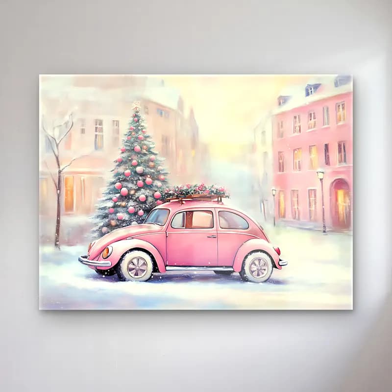 Pastel Yılbaşı Ağacı No. 5 cam tablo — Pastel Yılbaşı Ağacı No. 5 — pastel yılbaşı ağacı
