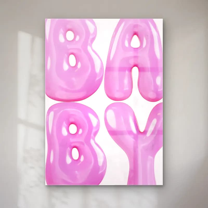 MAXIMALIST ECLECTIC – Harf Posteri cam tablo — MAXIMALIST ECLECTIC – Harf Posteri — pastel harf posteri