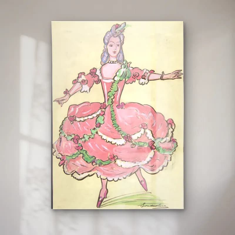 Vintage Elbiseli Kadın No. 33 cam tablo — Vintage Elbiseli Kadın No. 33 — vintage elbiseli kadın