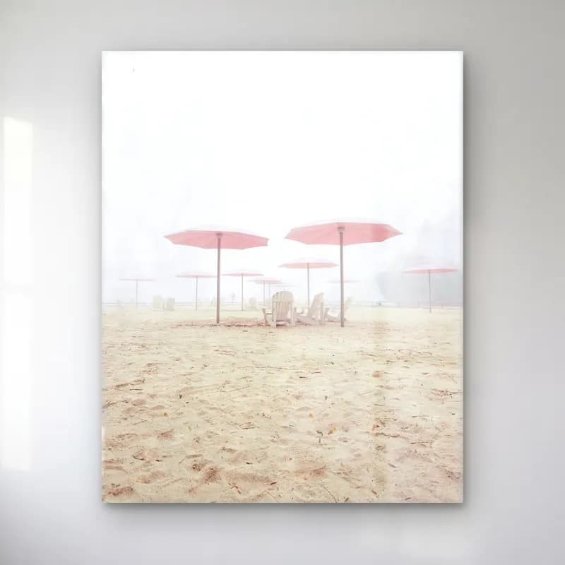 Pastel Plaj Şemsiyeleri No. 8 cam tablo — Pastel Plaj Şemsiyeleri No. 8 — pastel plaj şemsiyeleri
