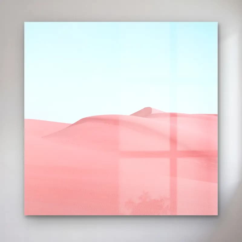 Pastel Çöl Kumulları No. 5 cam tablo — Pastel Çöl Kumulları No. 5 — pastel çöl kumulları
