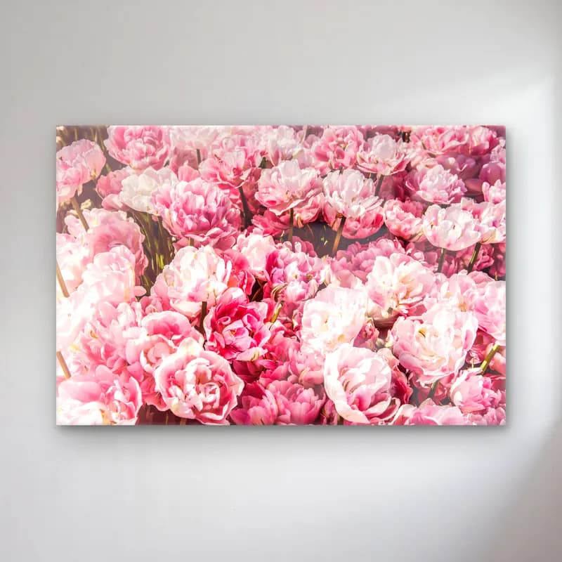 Pastel Pembe Şakayıklar No. 11 cam tablo — Pastel Pembe Şakayıklar No. 11 — pastel pembe şakayıklar