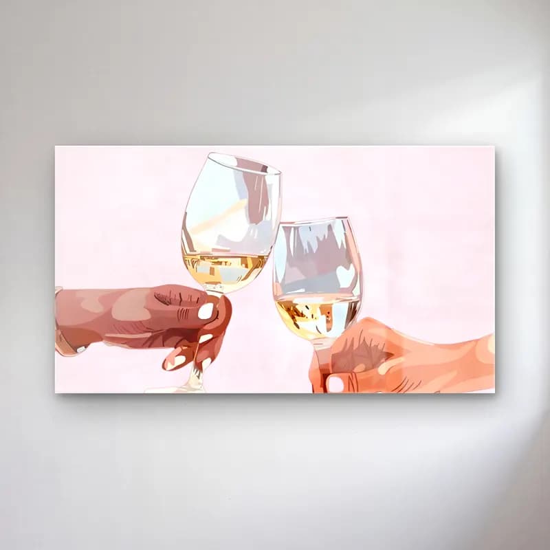 Pastel Kadeh Şarap No. 8 cam tablo — Pastel Kadeh Şarap No. 8 — pastel kadeh şarap
