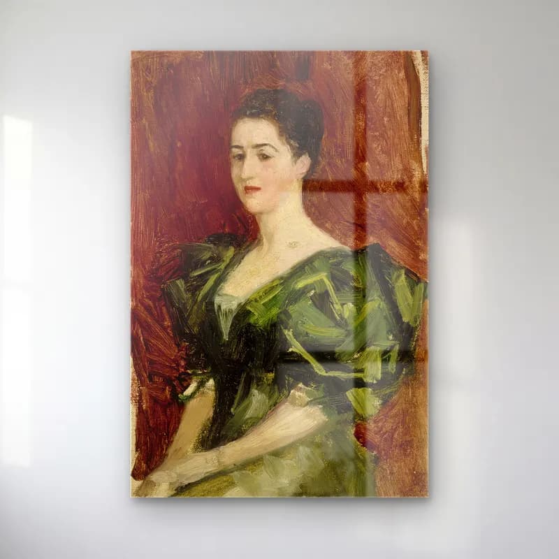 Empresyonist Elbiseli Kadın No. 17 cam tablo — Empresyonist Elbiseli Kadın No. 17 — empresyonist elbiseli kadın