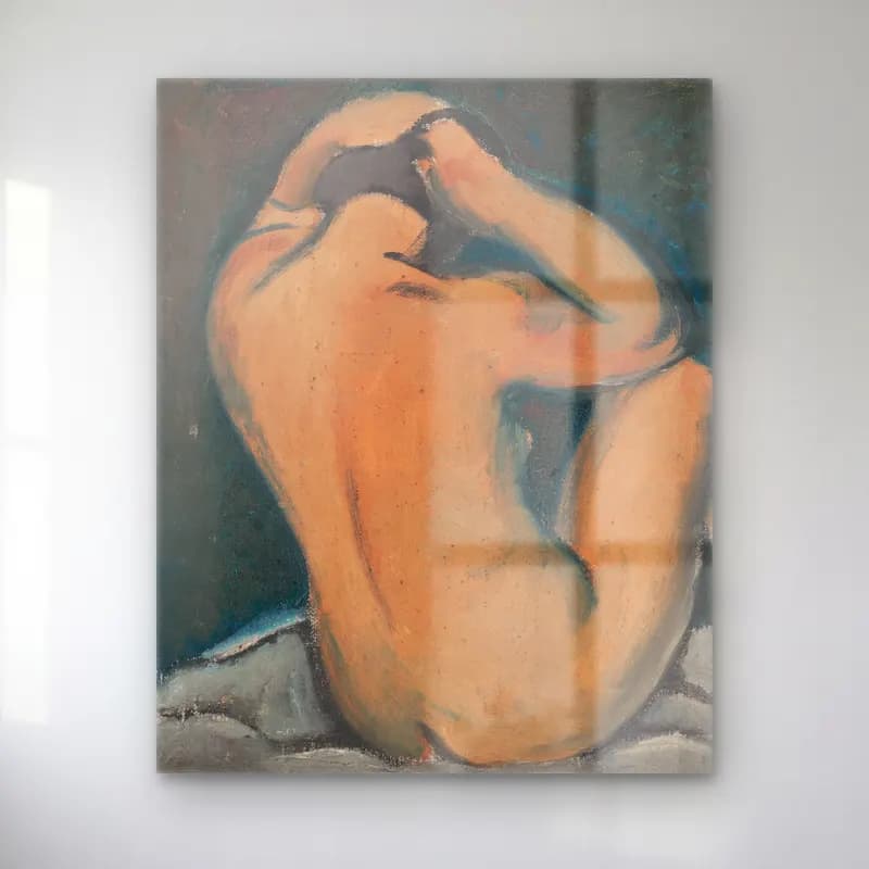 Mikuláš Galanda – Study of a nude cam tablo — Mikuláš Galanda – Study of a nude — yağlı boya figür çalışması