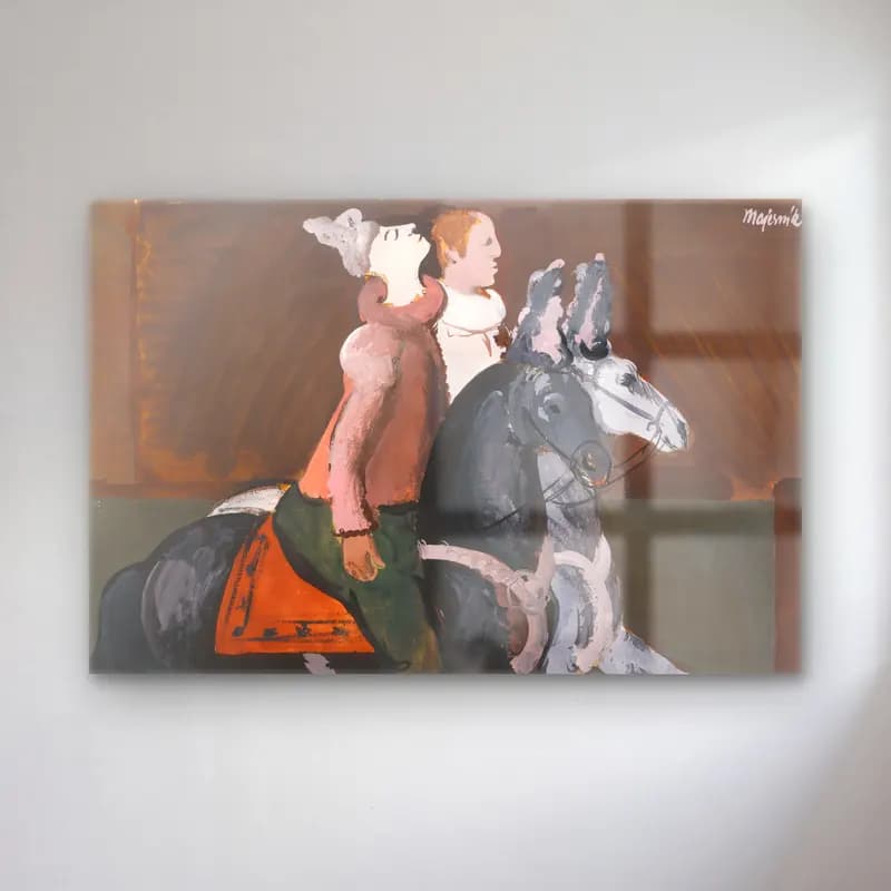 Cyprián Majerník – Two riders cam tablo — Cyprián Majerník – Two riders — yağlı boya atlı