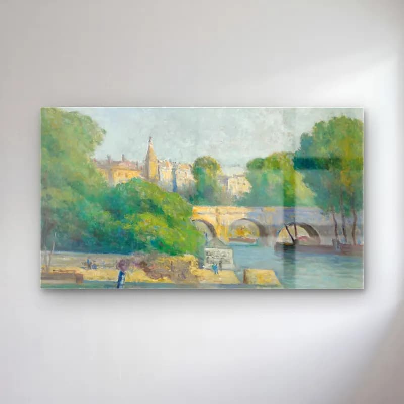 Maximilien Luce – Le Vert Gallant cam tablo — Maximilien Luce – Le Vert Gallant — empresyonist paris ve eyfel kulesi
