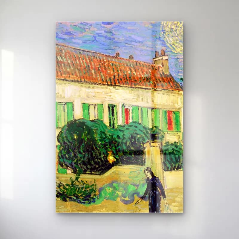 Vincent van Gogh – Whitehousenight cam tablo — Vincent van Gogh – Whitehousenight — empresyonist köy sokağı