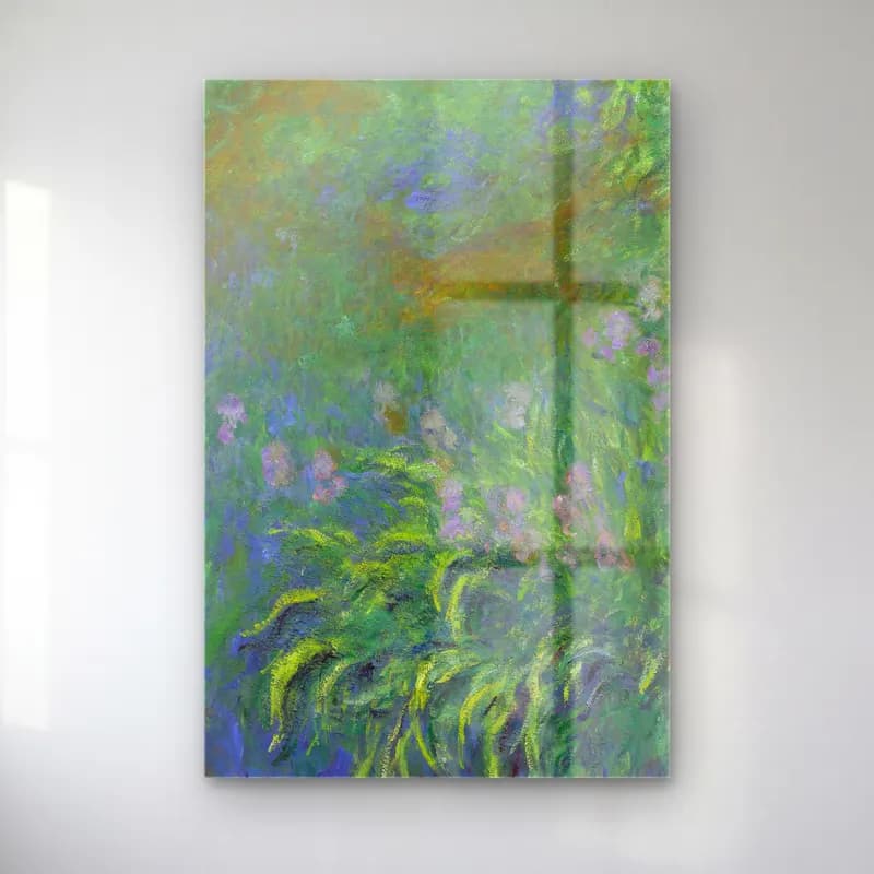 Claude Monet – Irises cam tablo — Claude Monet – Irises — empresyonist süsenler