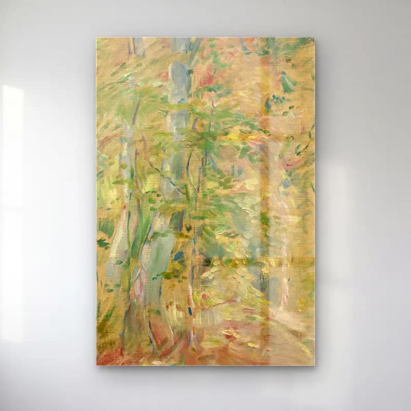 Berthe Morisot – Étude de forêt cam tablo — Berthe Morisot – Étude de forêt — empresyonist orman