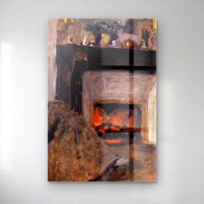 Édouard Vuillard – Vintage İç Mekân No. 7 cam tablo — Édouard Vuillard – Vintage İç Mekân No. 7 — empresyonist vintage i̇ç mekân