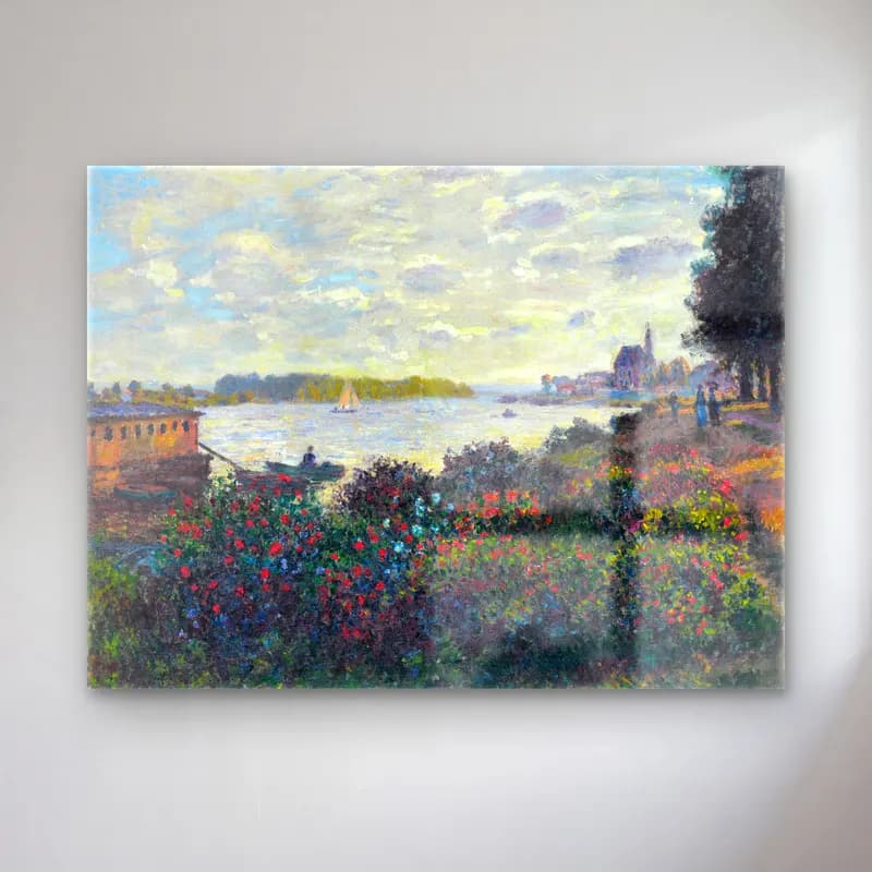 Claude Monet – Liman ve Tekneler – Pembe Tonlar cam tablo — Claude Monet – Liman ve Tekneler – Pembe Tonlar — empresyonist liman ve tekneler