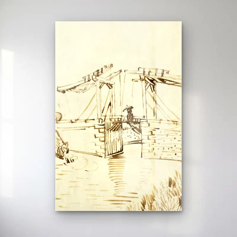 Vincent van Gogh – The Langlois Bridge cam tablo — Vincent van Gogh – The Langlois Bridge — vintage köprü