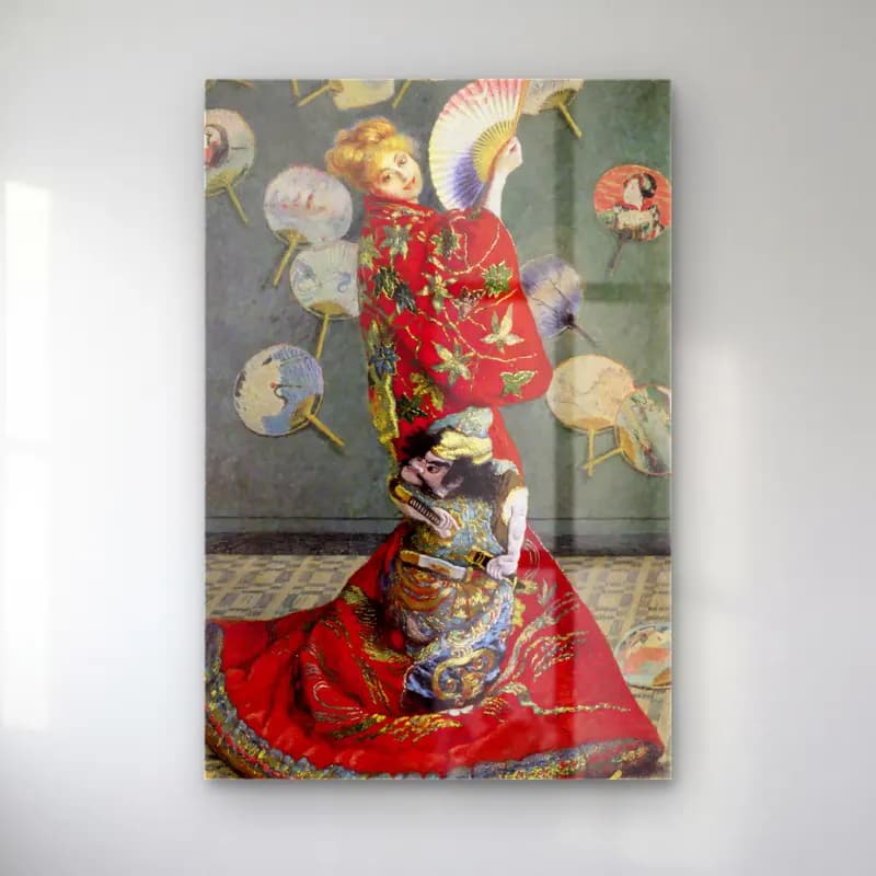 Claude Monet – Camille Monet In Japanese Costume cam tablo — Claude Monet – Camille Monet In Japanese Costume — empresyonist elbiseli kadın